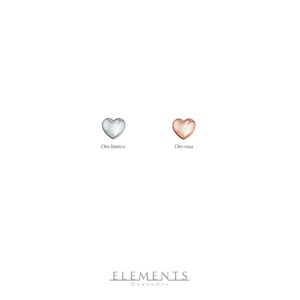 Elementi per bracciale tennis Elements, collezione personalizzabile in oro bianco e oro rosa. Elements Battiti Cuori Semplici DCHF9863, DCHF9864