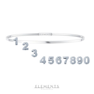 Elementi per bracciale tennis Elements, collezione numeri personalizzabile in oro bianco 18 Kt. Elements Donnaoro Numeri DCHF3332